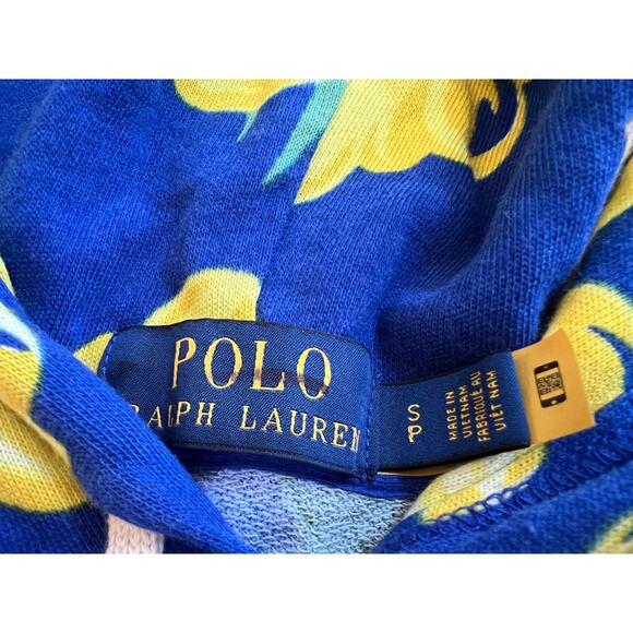 Polo Ralph Lauren Men Tropical Hawaiian Floral Graphic Terry Hoodie Size S NWT - Picture 4 of 16